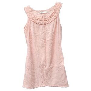 Max Studio Peach Embroidered Sleeveless Mini Dress - Size 4 (S)